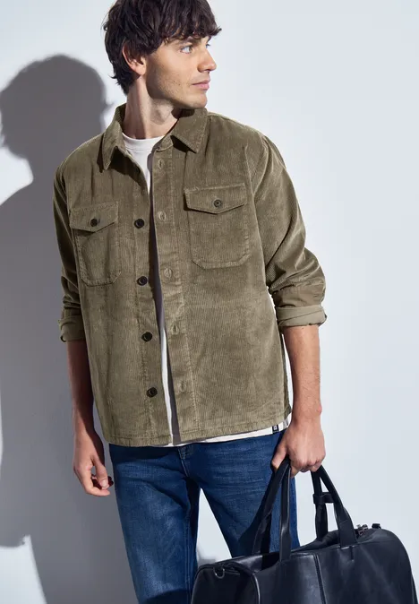 Cord Overshirt mocha brown