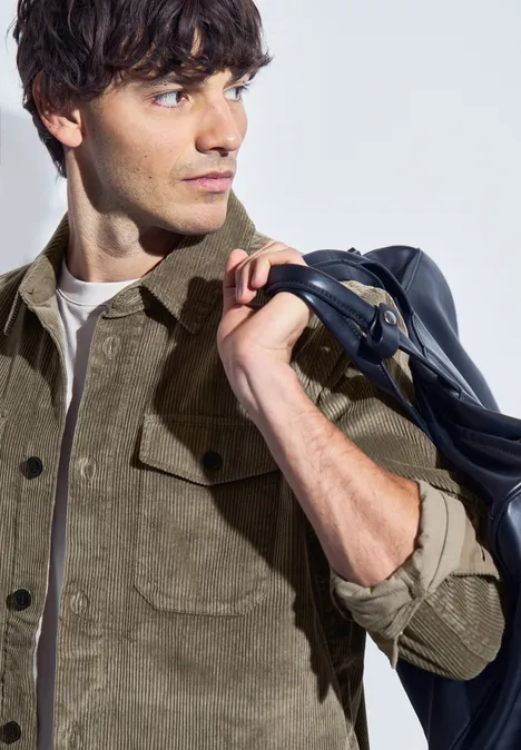 Cord Overshirt mocha brown