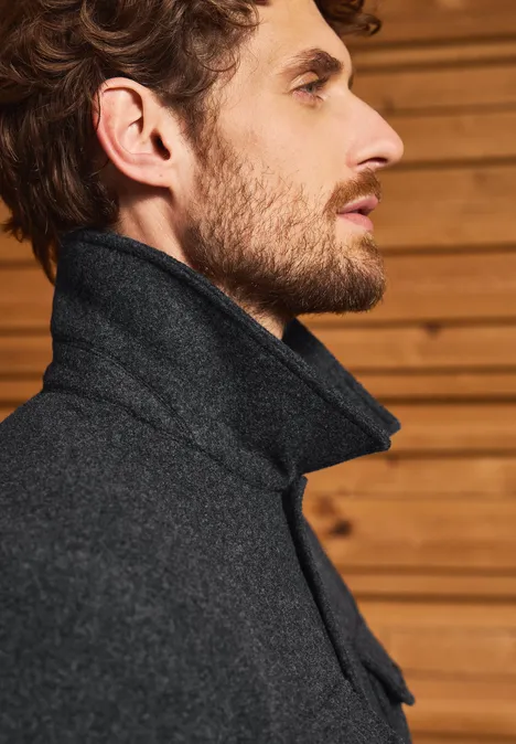 Overshirt mit Wollanteil ash grey melange
