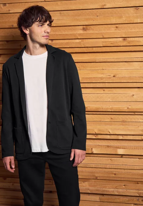 Sakko mit Struktur Black