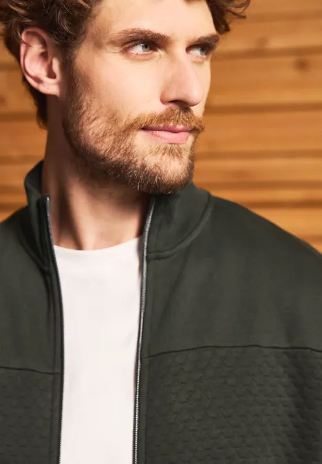 Jacke mit 3D-Struktur dark olive green