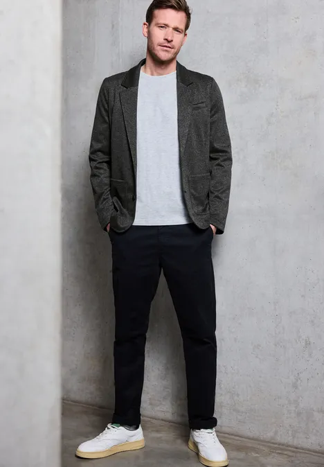 Melange-Look Sakko thunder grey melange