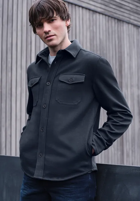 Twill overhemd summer night blue