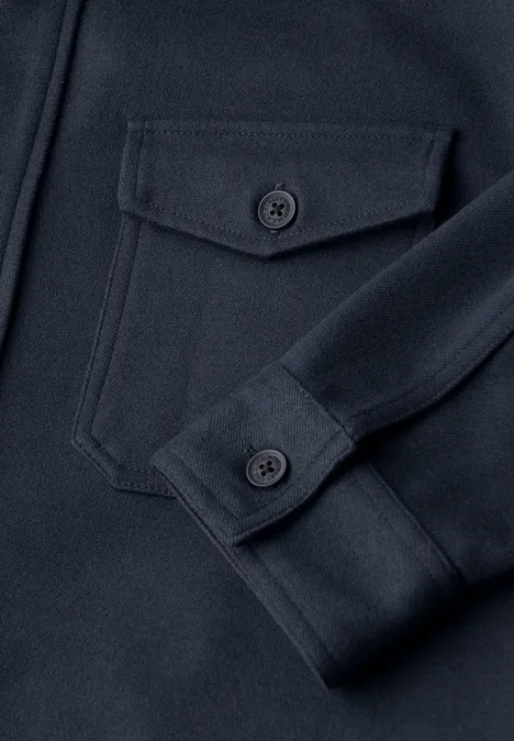 Twill overhemd summer night blue