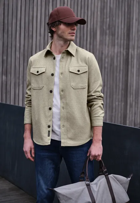 Twill Overshirt sandy beige