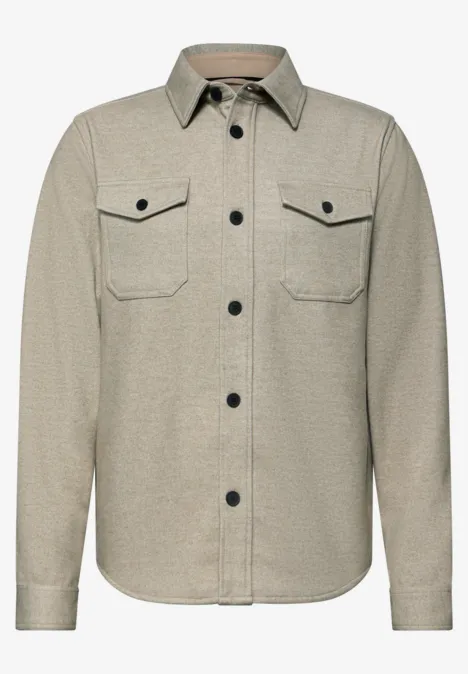 Twill Overshirt sandy beige