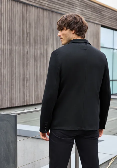 Piqué Jersey Sakko Black