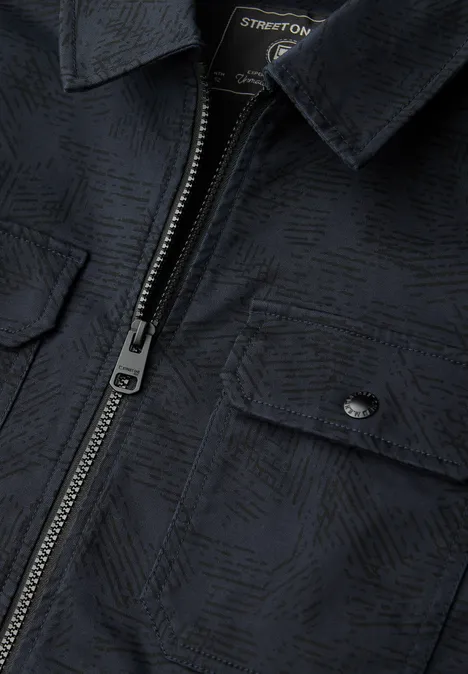 Overshirt im Washed-Look nocturnal blue