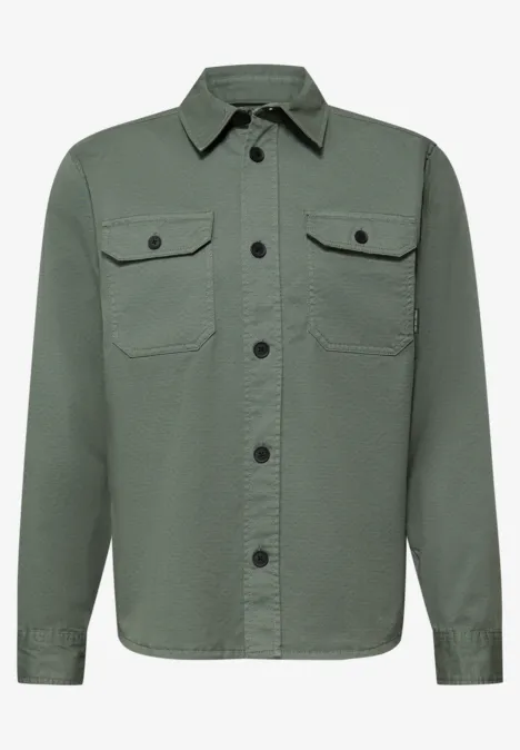 Overshirt farbowany metodą Garment Dye dusty mint