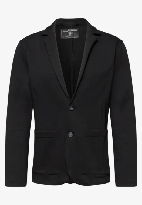 Terry Slub Sakko basic black