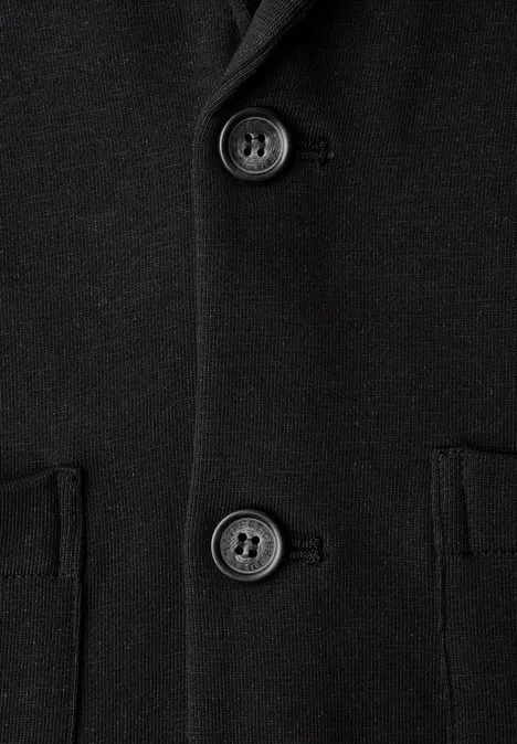 Terry Slub Sakko basic black