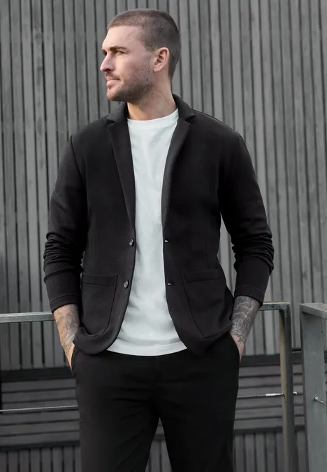 Terry Slub Sakko basic black