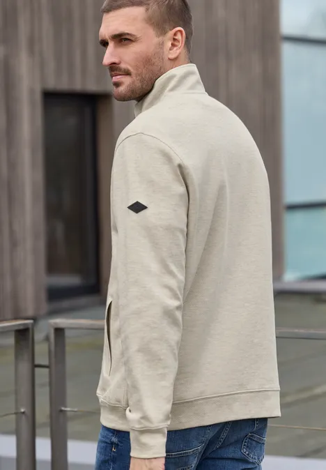 Jacke mit Stehkragen im Melange-Look white sand