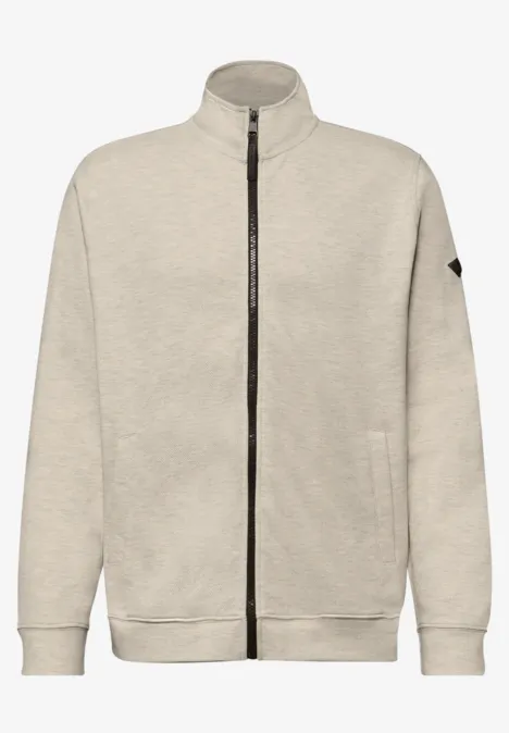 Jacke mit Stehkragen im Melange-Look white sand