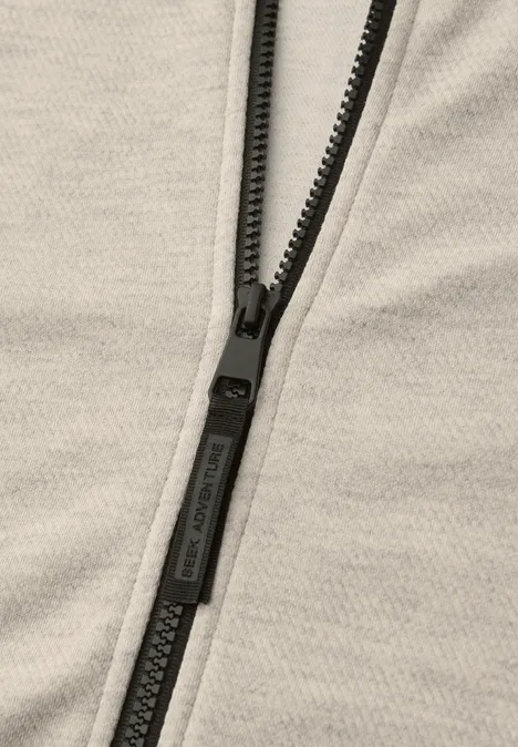 Jacke mit Stehkragen im Melange-Look white sand