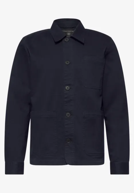 Overshirt im Washed-Look mit Taschen dark ink blue