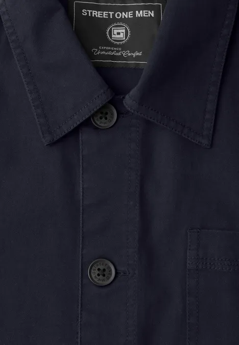 Overshirt im Washed-Look mit Taschen dark ink blue