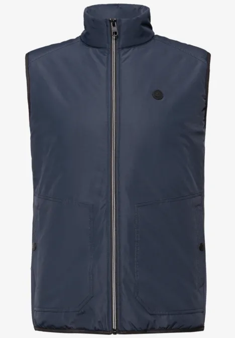 Strukturmix Weste summer night blue