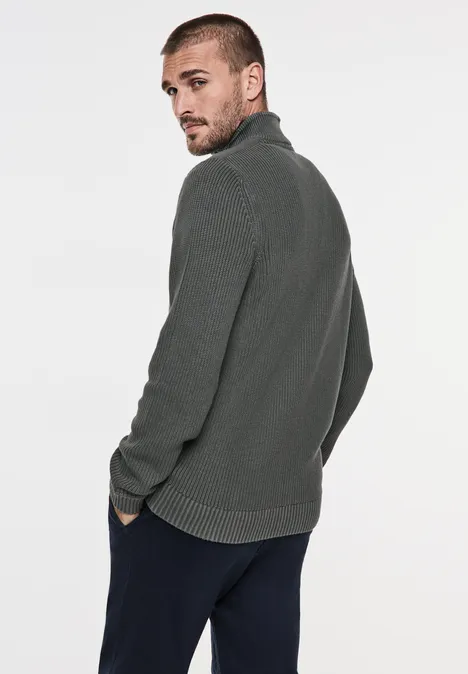Cardigan avec fermeture éclair light iron grey