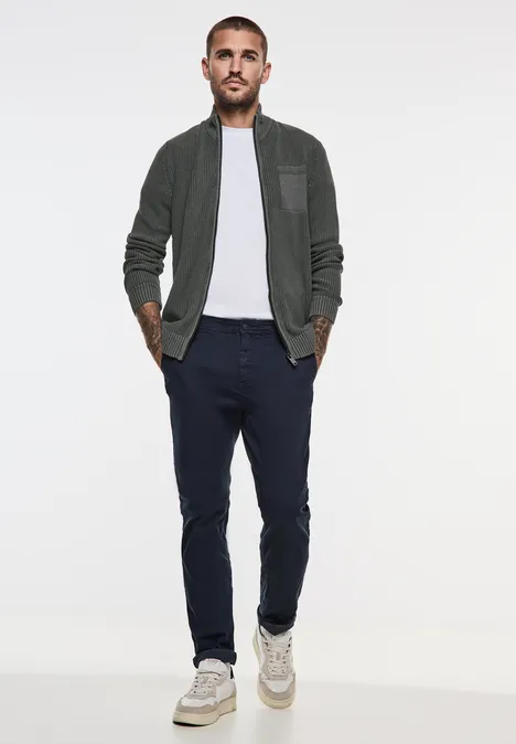 Cardigan avec fermeture éclair light iron grey