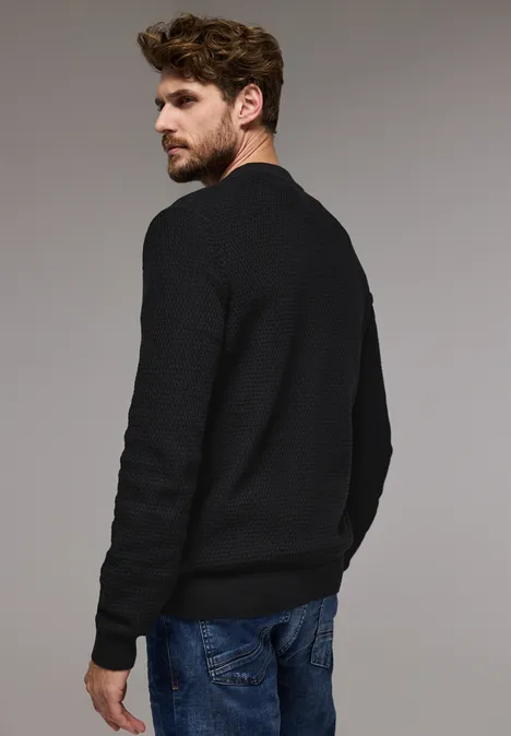 Veste structurée avec fermeture éclair Black