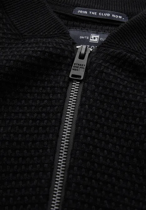 Veste structurée avec fermeture éclair Black