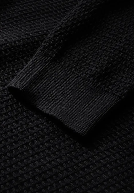 Veste structurée avec fermeture éclair Black