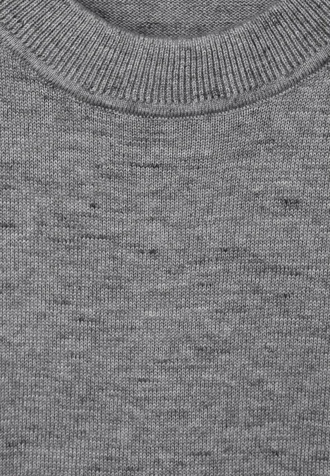 Pull basique à aspect chiné stone grey melange