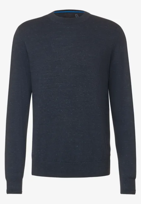 Pull basique à aspect chiné eclipse blue melange