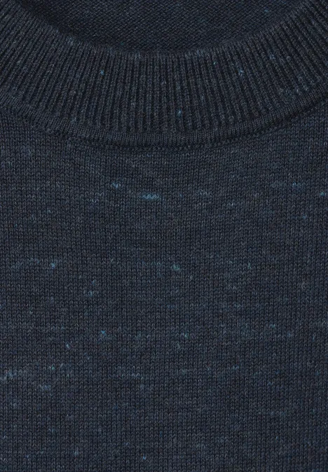 Pull basique à aspect chiné eclipse blue melange