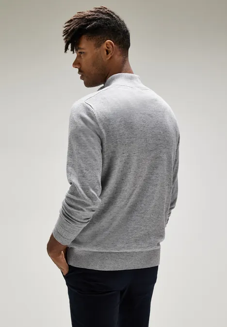 Pull-over en tricot troyer stone grey melange