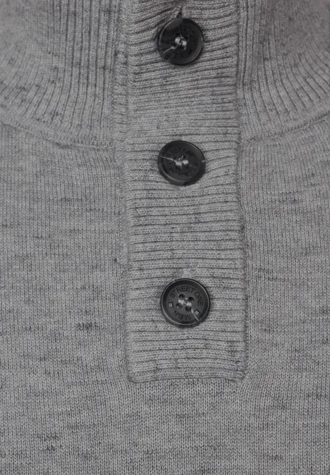 Pull-over en tricot troyer stone grey melange