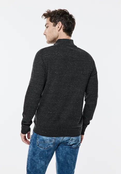 Pull-over en tricot troyer anthra grey melange