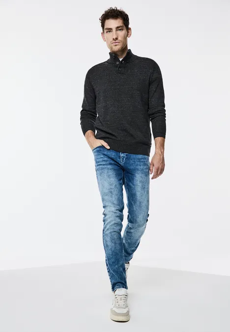 Pull-over en tricot troyer anthra grey melange
