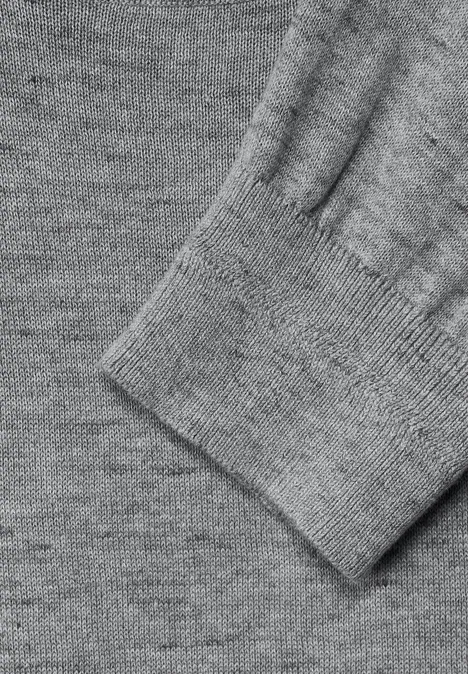 Pull-over basique à col montant stone grey melange