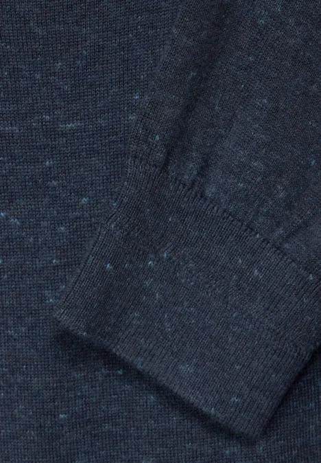 Pull-over basique à col montant eclipse blue melange