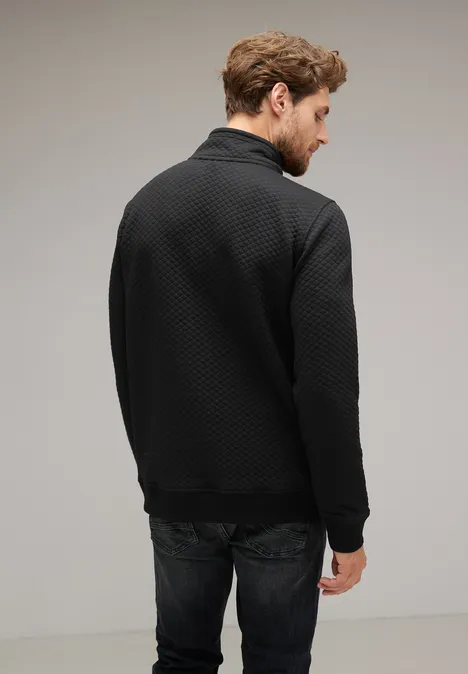 Pull troyer dans un mélange de matières Black