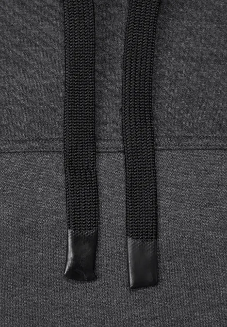 Trui met structuurmix anthra grey melange