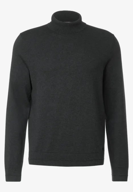 Pull-over à col montant anthra grey melange