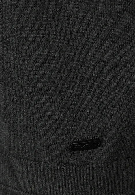 Pull-over à col montant anthra grey melange