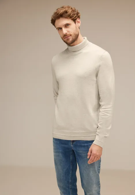 Pull-over à col montant wool white
