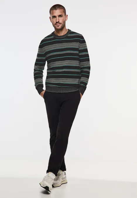 Pull-over à rayures Black