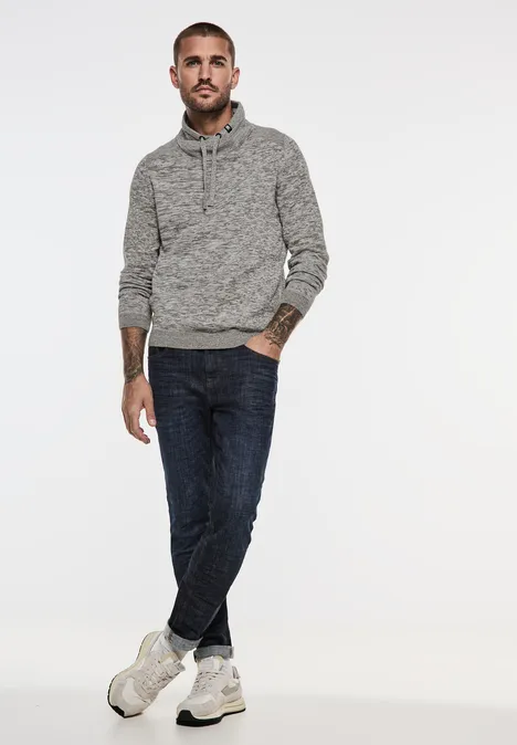 Pull-over mouliné stone grey melange