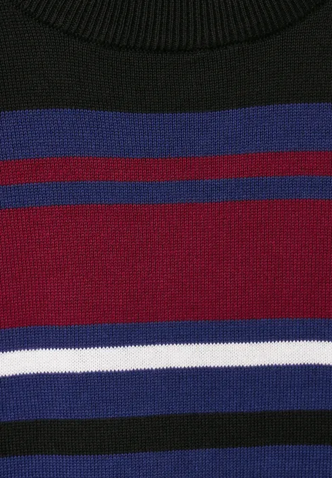 Pull-over à rayures en tricot fin true blue