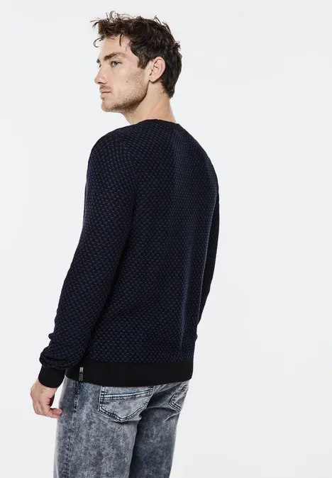 Pull-over en laine mélangée Black