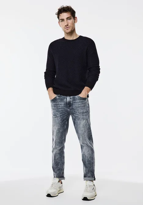 Pull-over en laine mélangée Black