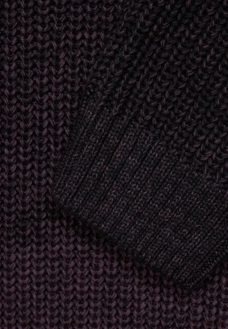 Pull-over en tricot mouliné ink red