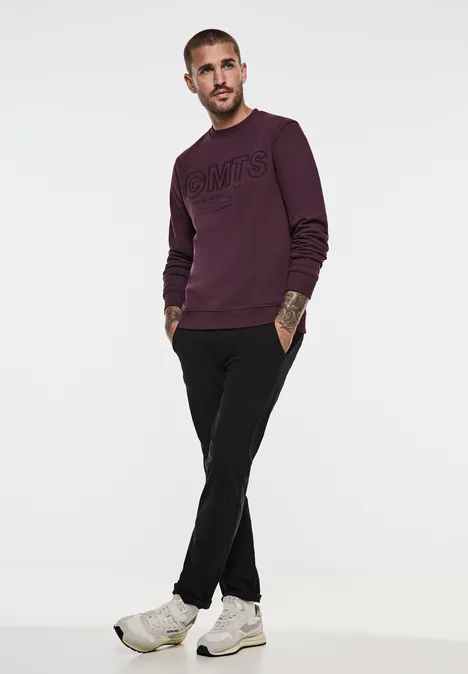 Sweatshirt met wording ink red