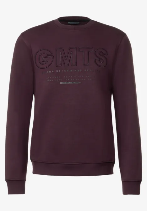 Sweatshirt met wording ink red