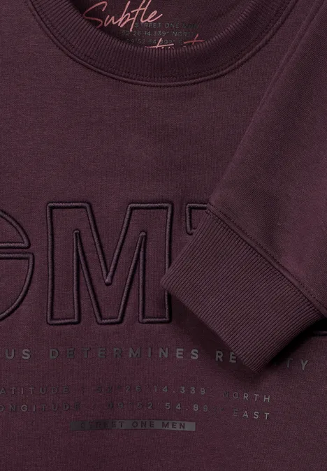 Sweatshirt met wording ink red